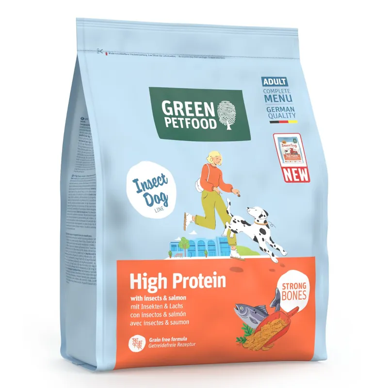 Begränsat erbjudande Green Petfood InsectDog High Protein med insekter & lax - 900 g