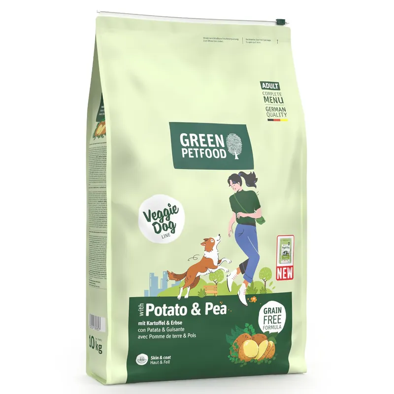 Billigare Green Petfood VeggieDog Grainfree med potatis & ärtor - Ekonomipack 2 x 10 kg
