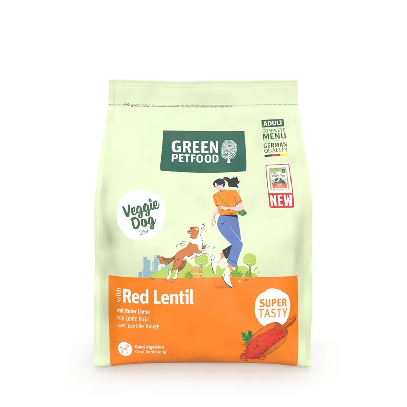 Green Petfood VeggieDog med röda linser - Ekonomipack 4,5 kg (5 x 900 g) Erbjudandepris
