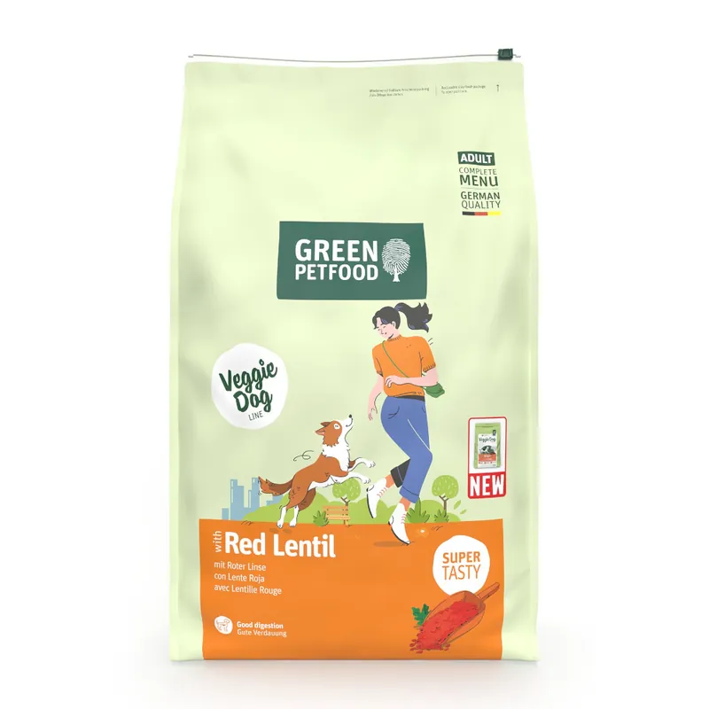Bästa pris Green Petfood VeggieDog med röda linser - Ekonomipack 2 x 10 kg