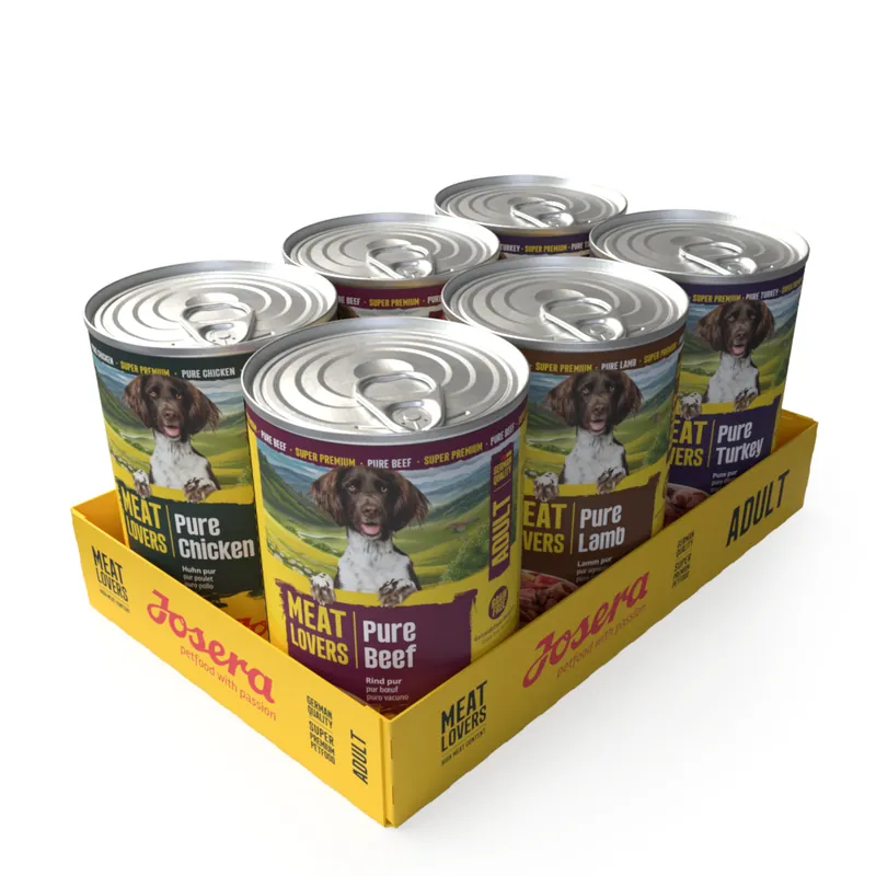 Fynd Ekonomipack Josera Meatlovers Pure 24 x 400 g - Mixpack (4 sorter)