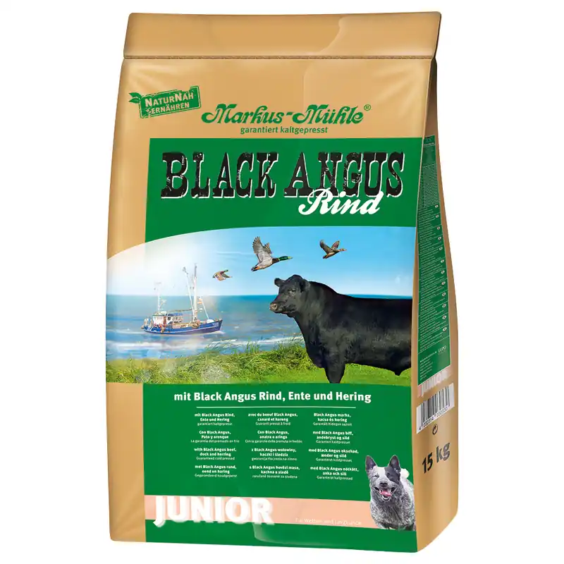 Ekonomipack Markus-Mühle hundfoder - Black Angus Junior (2 x 15 kg) Sista chansen