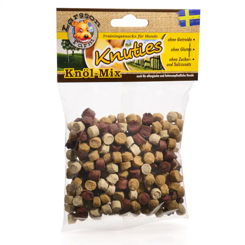 Rabatter Larsson Farm Knuties - Ekonomipack 3 x 150 g (4 sorter)