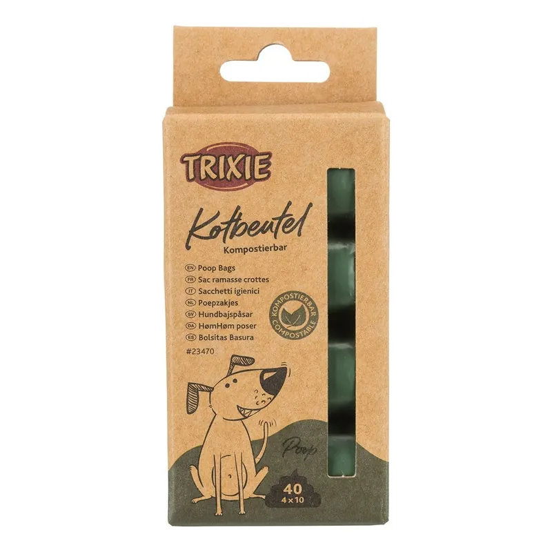 Begränsad tid Trixie Komposterbara Bajspåsar av majs 4x10-pack