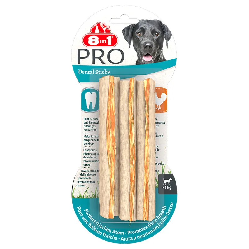 8in1 Delights Pro Dental Sticks kyckling - 75 g (3 st) Snabb leverans