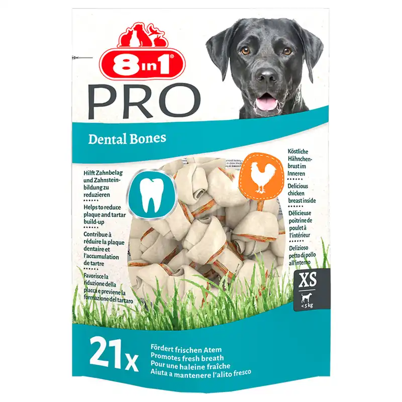 Outlet 8in1Pro Dental Chicken tuggben - XS 2 x 21 st (504 g)