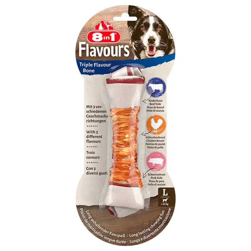 8in1 Triple Flavour L tuggben - Ekonomipack 3 x 85 g I lager