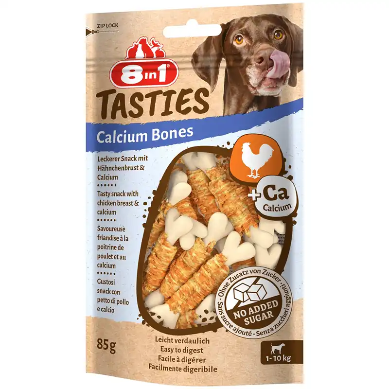 8in1 Tasties Calcium Bones Chicken - 3 x 85 g Erbjudande