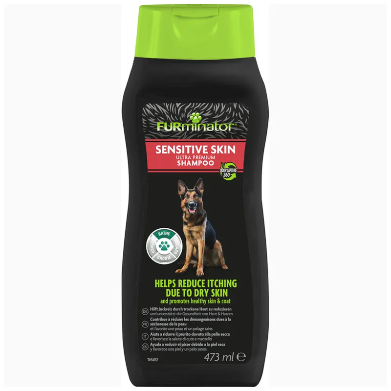 Begränsat antal FURminator Sensitive Skin Ultra Premium Shampoo - Ekonomipack 2 x 473 ml