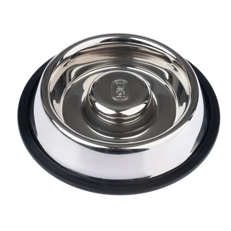 Trygg betalning TIAKI Slow Feeding Bowl Silvered matskål - 1120 ml, Ø 29 cm