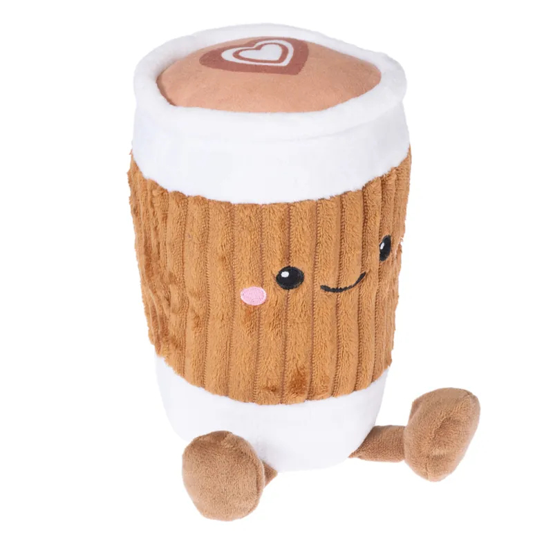 Rabatter TIAKI hundleksak Happy Frappuccino, brun - L 20 x B 12 x H 12 cm