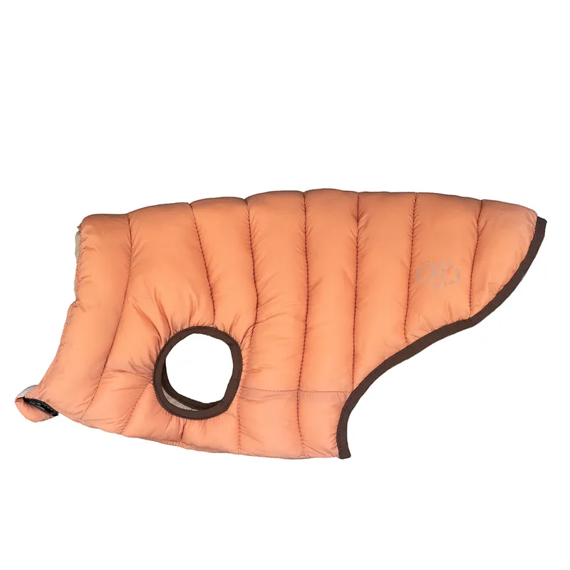 Lägg i varukorgen Nomad Tales Bloom hundkappa Puffer, orange/beige - ca 40 cm rygglängd