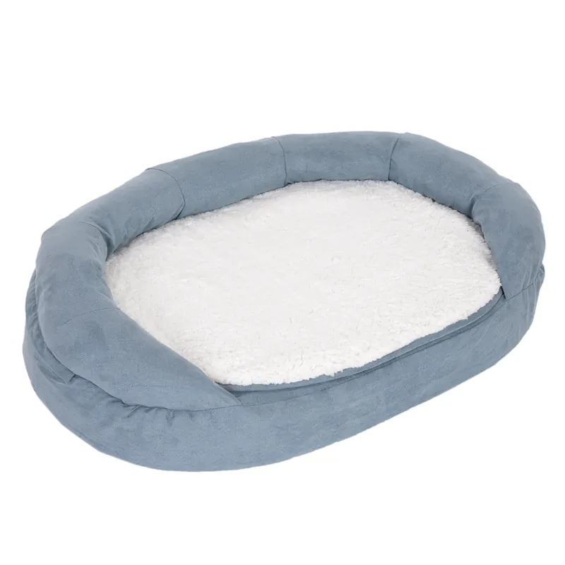 Memory oval hundbädd, grå - L 117 x B 72 x H 24 cm Handla nu