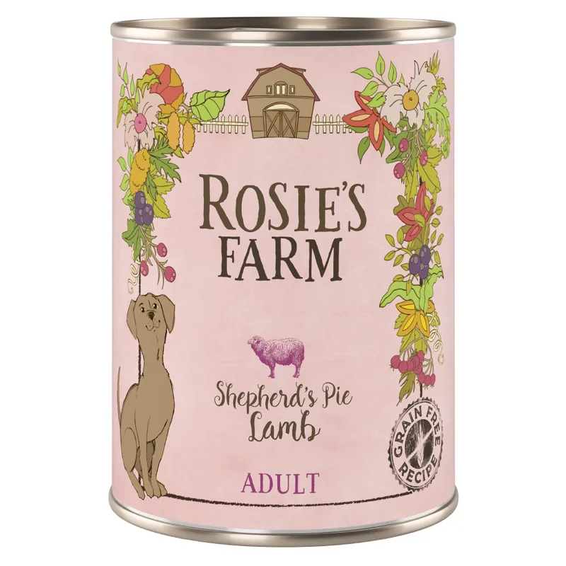 Ekonomipack Rosie‘s Farm Adult 24 x 400 g - Lamb Extra rabatt
