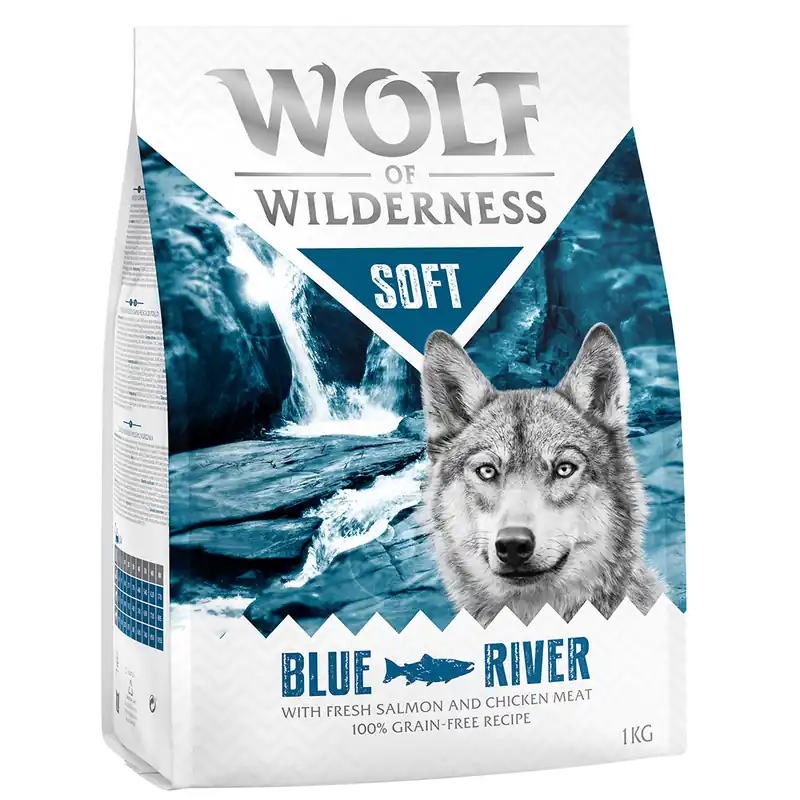 Wolf of Wilderness Soft - Blue River - Salmon med kyckling - 1 kg Begränsat erbjudande