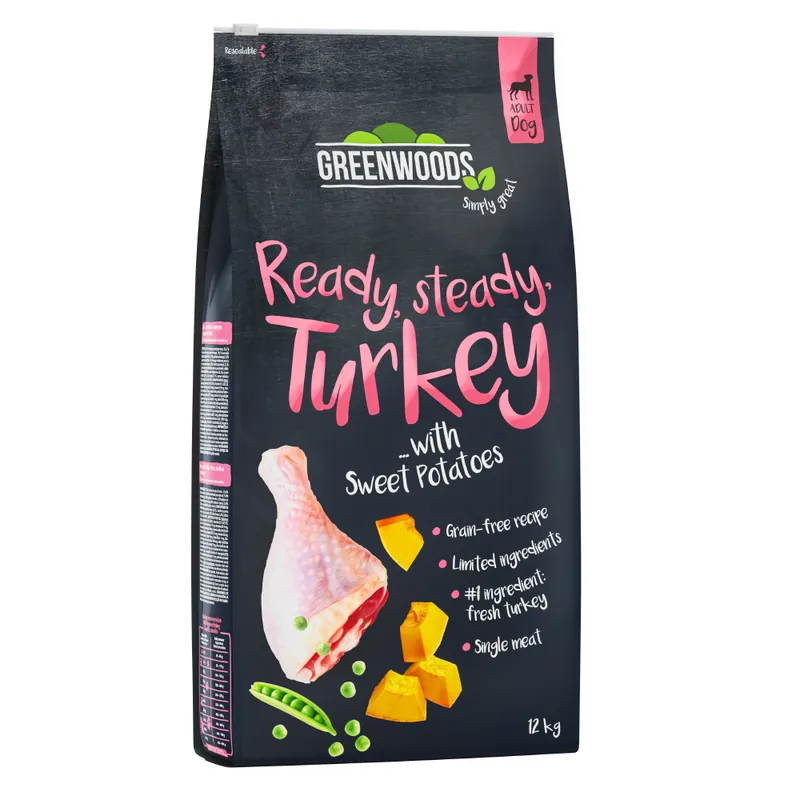 Kampanjpris Greenwoods Turkey with Sweet Potato, Peas & Pumpkin 12 kg