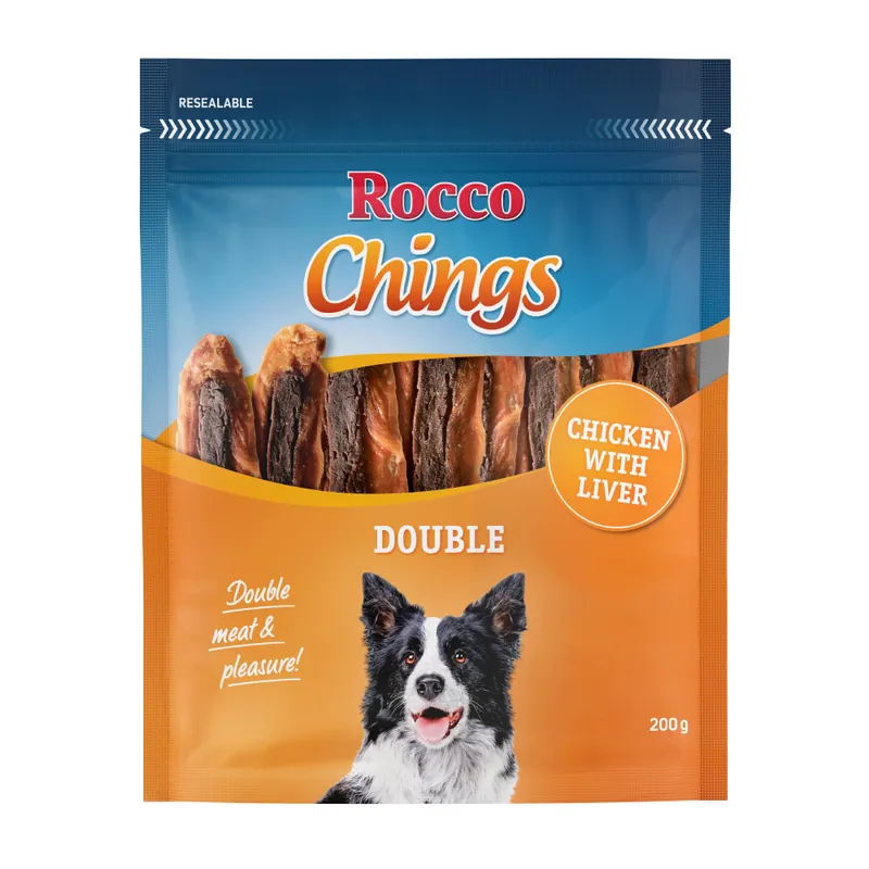 Rocco Chings Double - Kyckling & lever 200 g Erbjudande