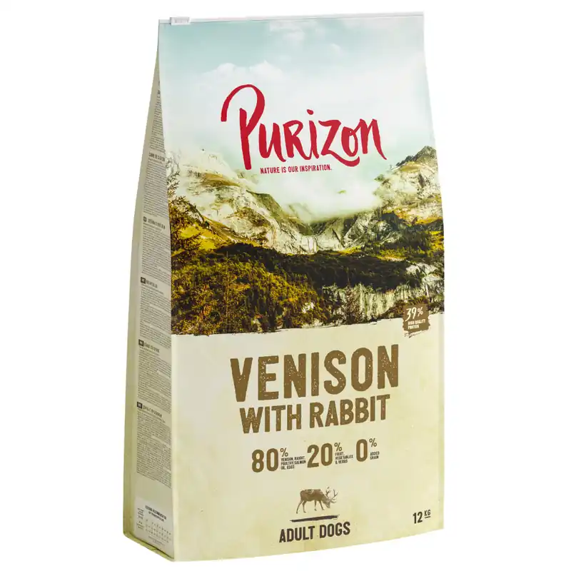 Rea Ekonomipack Purizon Classic hundfoder 2 x 12 kg - Adult Venison & Rabbit (2 x 12 kg)