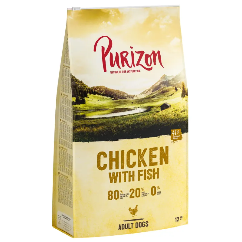 Köp online Purizon Adult Chicken & Fish - Grain Free - Ekonomipack 2 x 12 kg