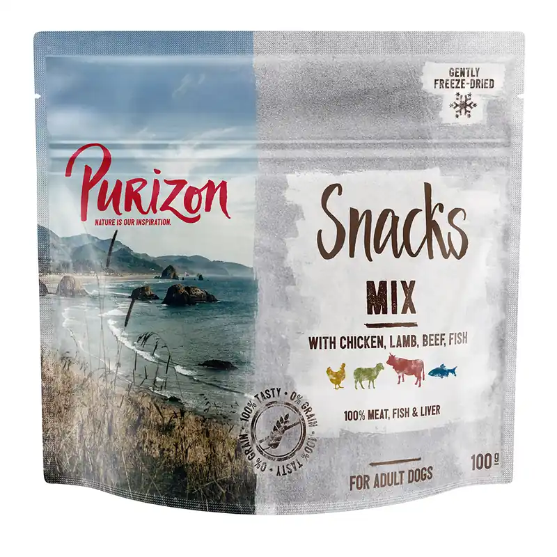 Purizon Snack Mix - Grain Free - Ekonomipack 3 x 100 g Snabb frakt