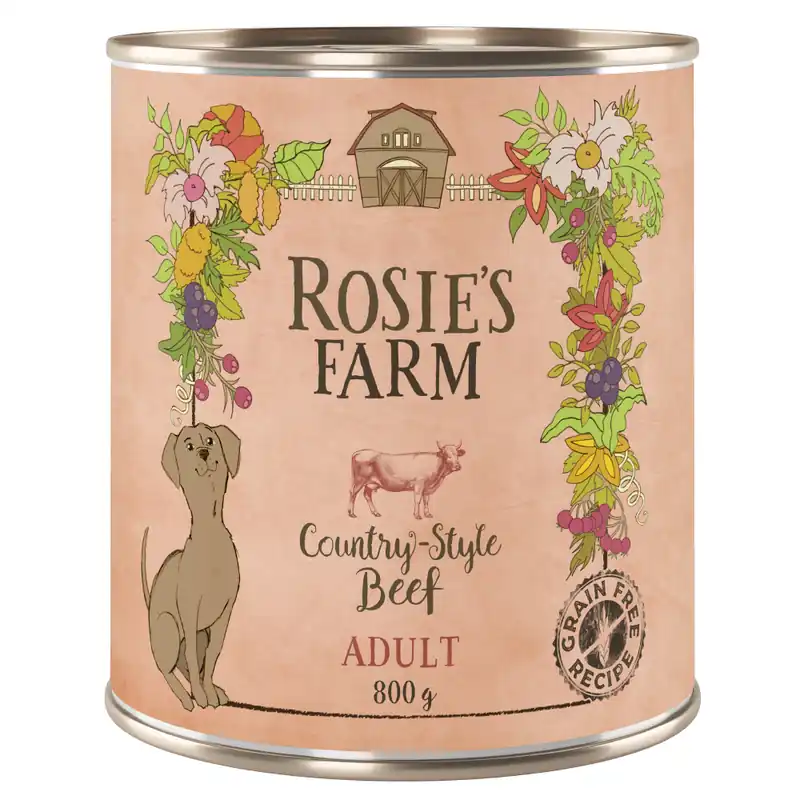 Köp online Rosie‘s Farm Adult 6 x 800 g - Nötkött