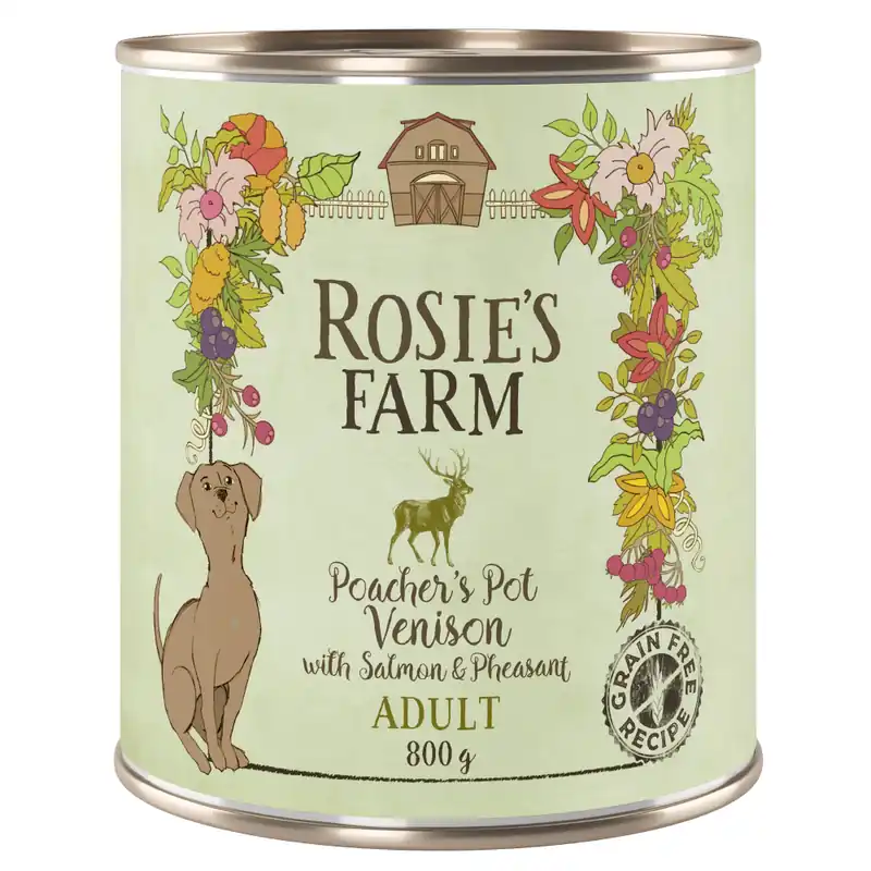 Rosie‘s Farm Adult 6 x 800 g - Vilt & fasan med lax Sänkt pris