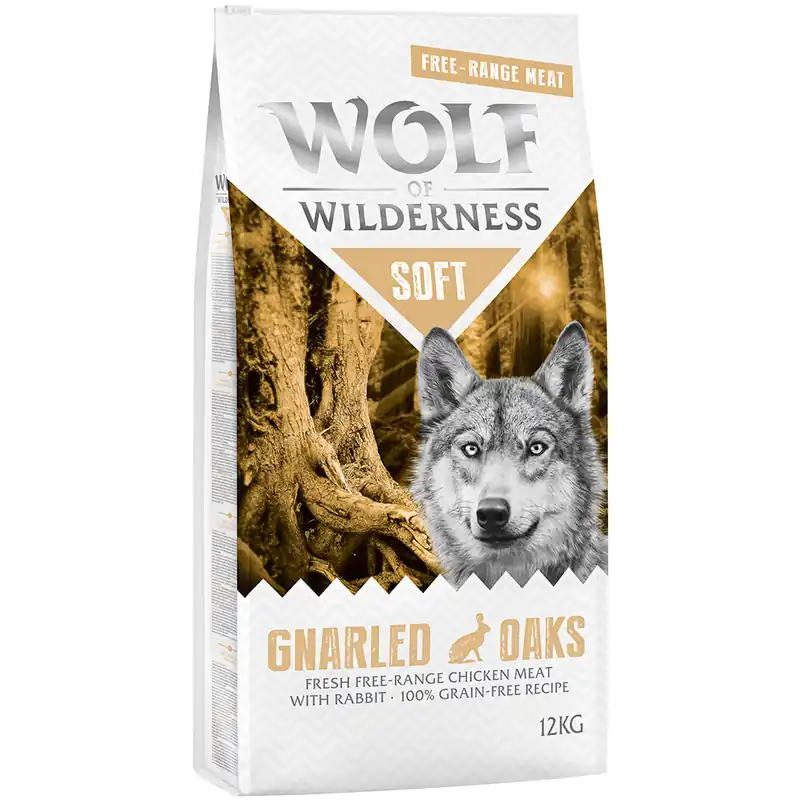 Wolf of Wilderness Soft - Gnarled Oaks - Free Range - Chicken & Rabbit - 12 kg Billig