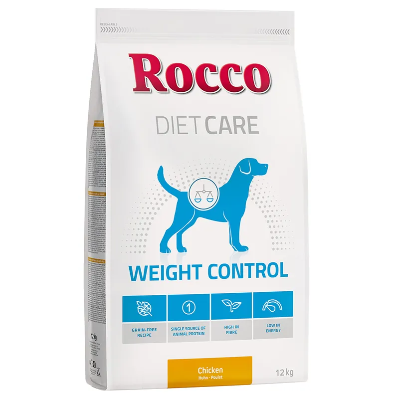 Ekonomipack Rocco Diet Care torrfoder 2 x 12 kg - Weight Control med kyckling Bästa pris