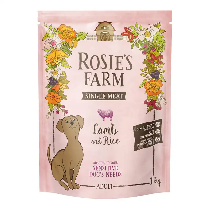 Endast idag Rosie‘s Farm Single Meat Adult Lamm & ris - 1 kg