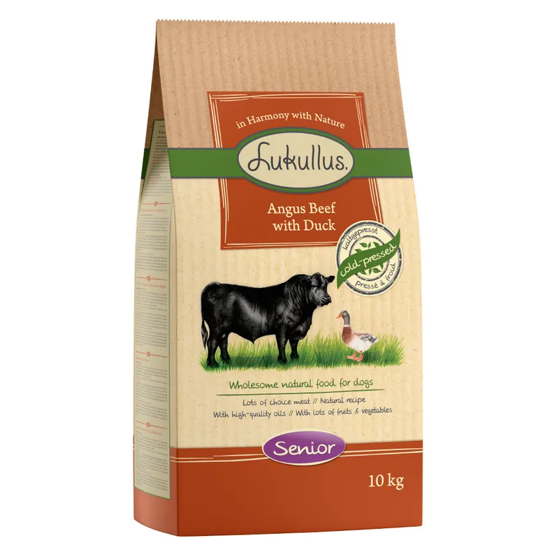 Lukullus Senior Angus nötkött & anka - Ekonomipack 2 x 10 kg Begränsad tid