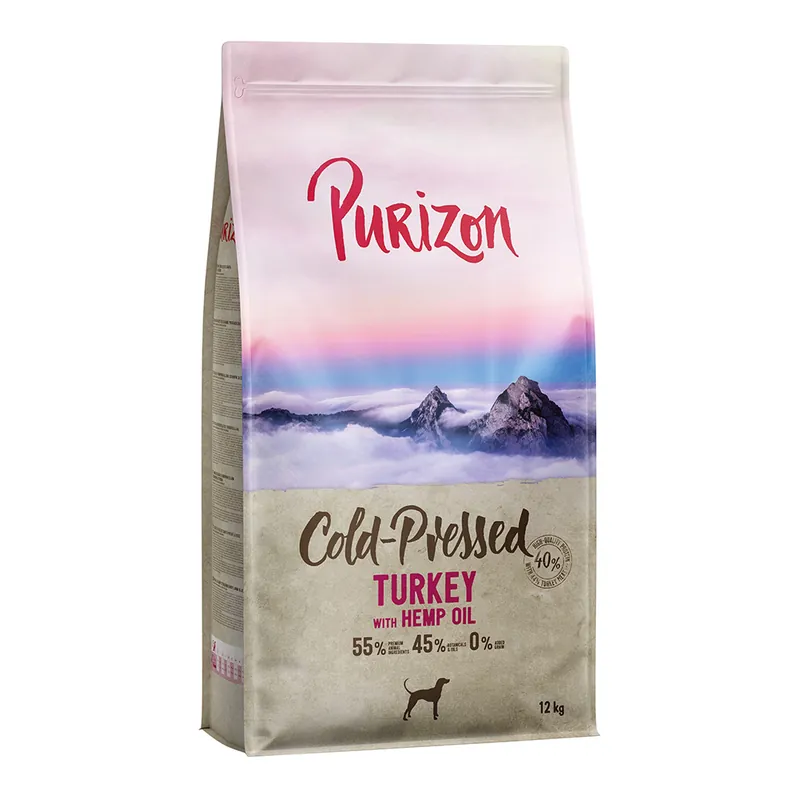 prisnedsättning Purizon Cold Pressed Turkey with Hemp Oil - 12 kg