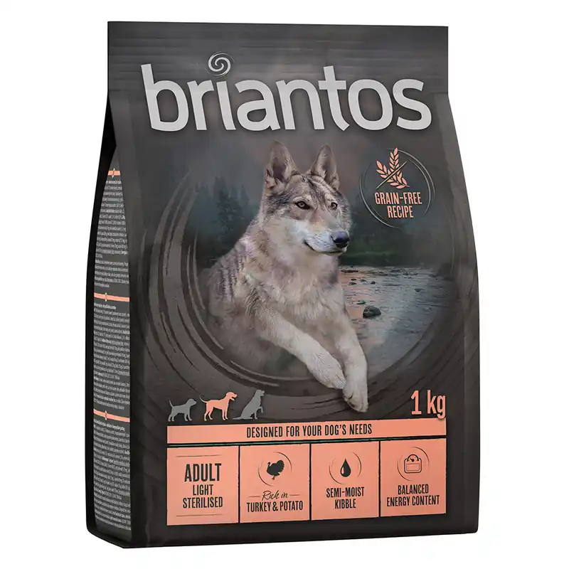 Briantos Grain Free Adult Light/Sterilised Kalkon & potatis - 1 kg Köp online
