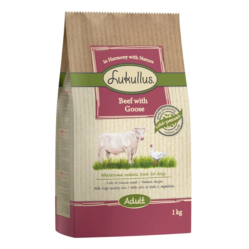 Lukullus Nötkött & gås - 5 x 1 kg I lager