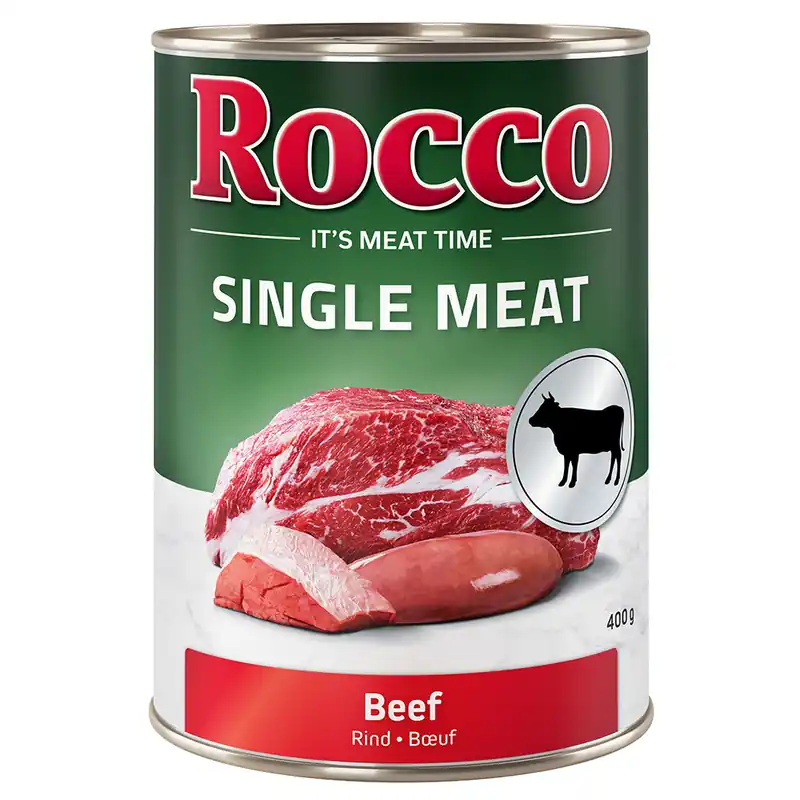 Säker betalning Ekonomipack Rocco Single Meat 24 x 400 g - Nötkött