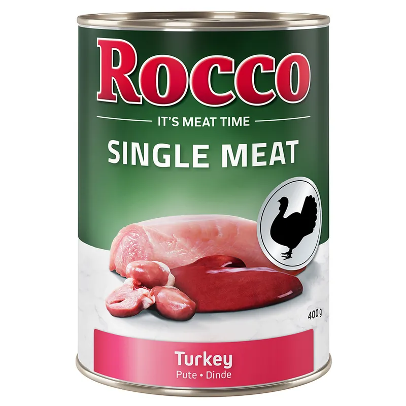 Ekonomipack Rocco Single Meat 24 x 400 g - Kalkon Kundfavorit