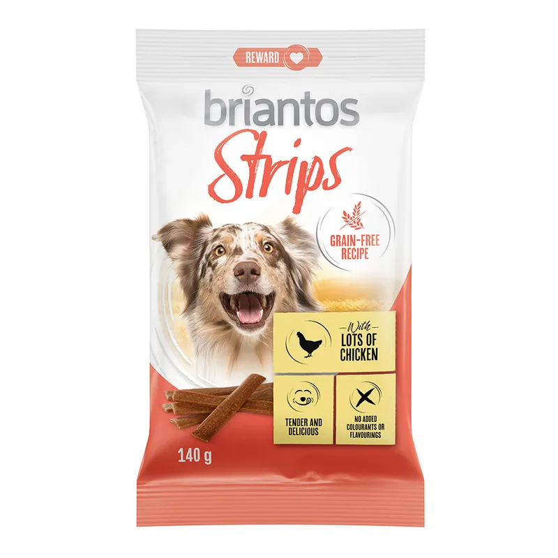 Briantos Strips Grain Free Kyckling - Ekonomipack 2 x 140 g Reapris