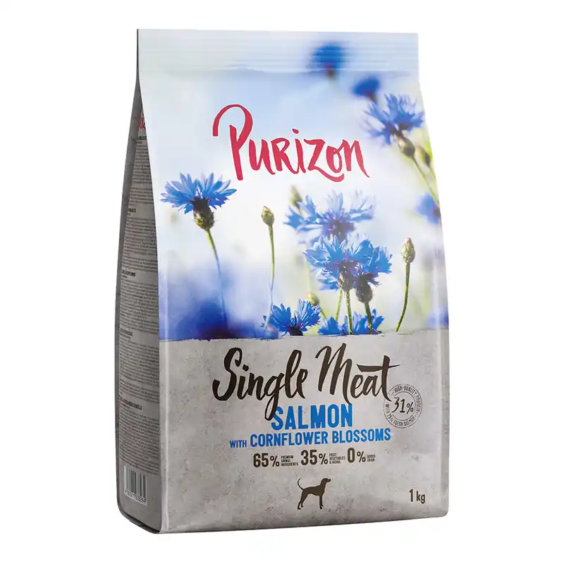 Sista chansen Purizon Single Meat Salmon & Spinach with Cornflower Blossoms - 1 kg