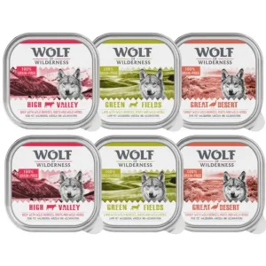 Ekonomipack Wolf of Wilderness Adult - Single Protein 24 x 300 g - Mixpack Beef, Turkey, Lamb Nyhet