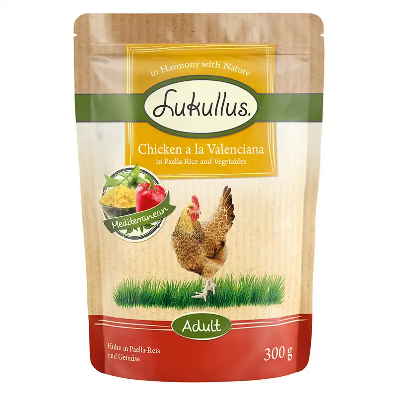Ekonomipack Lukullus portionspåsar 48 x 300 g - Chicken Valenciana Populärt val