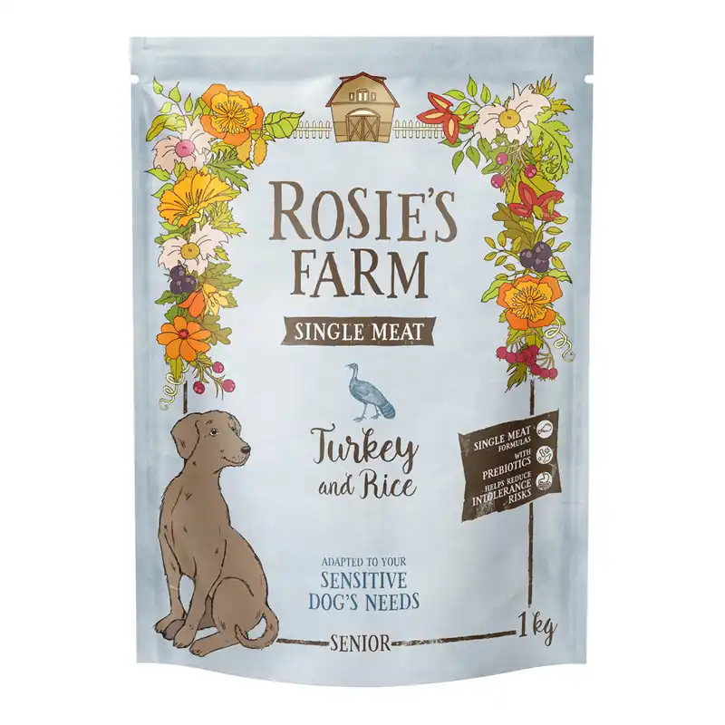 Rosie‘s Farm Single Meat Senior Kalkon & ris - 1 kg Handla nu