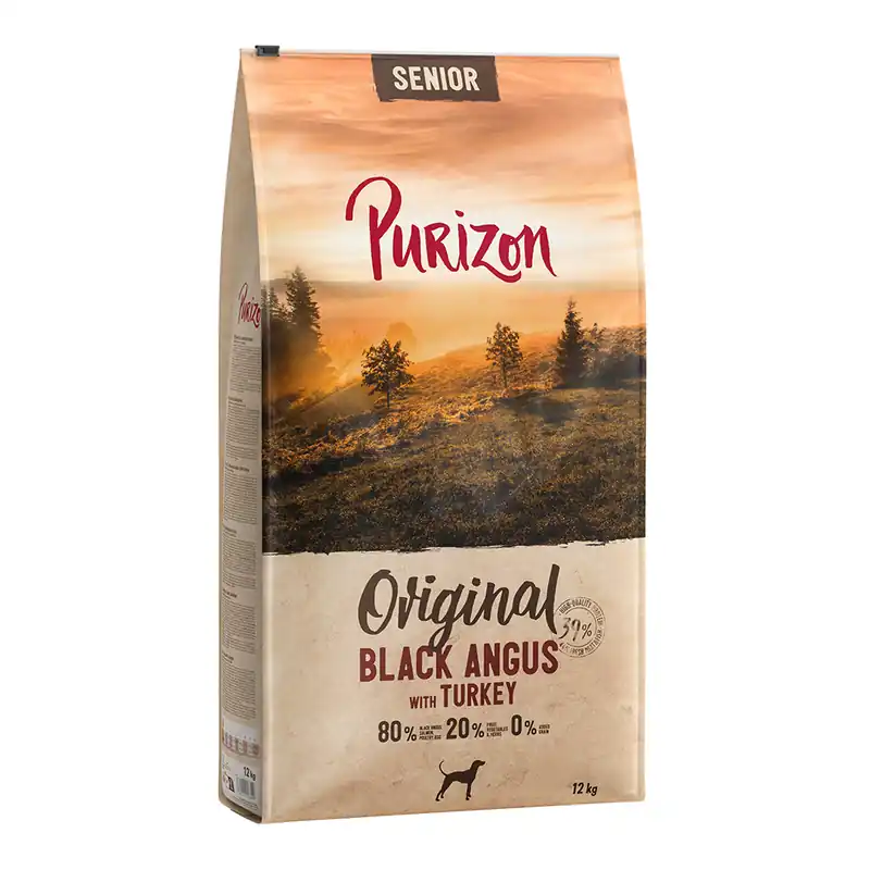 Sänkt pris Purizon Senior Black Angus & Turkey - 12 kg