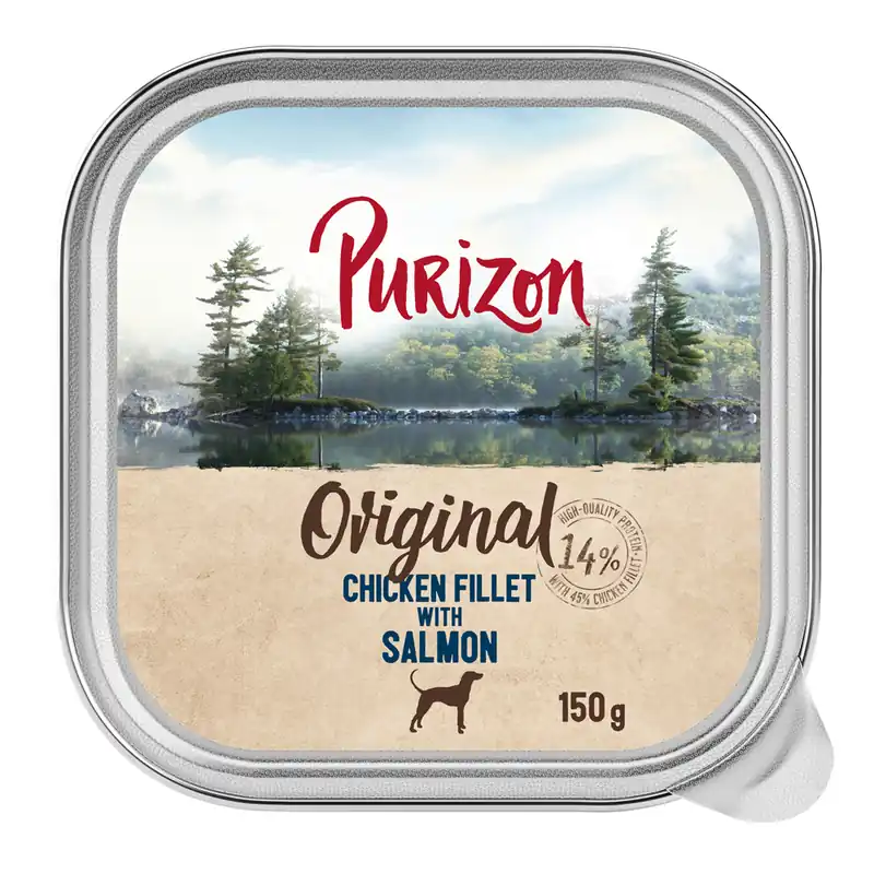 Sänkt pris Purizon 6 x 150 g - Kycklingfilé & lax