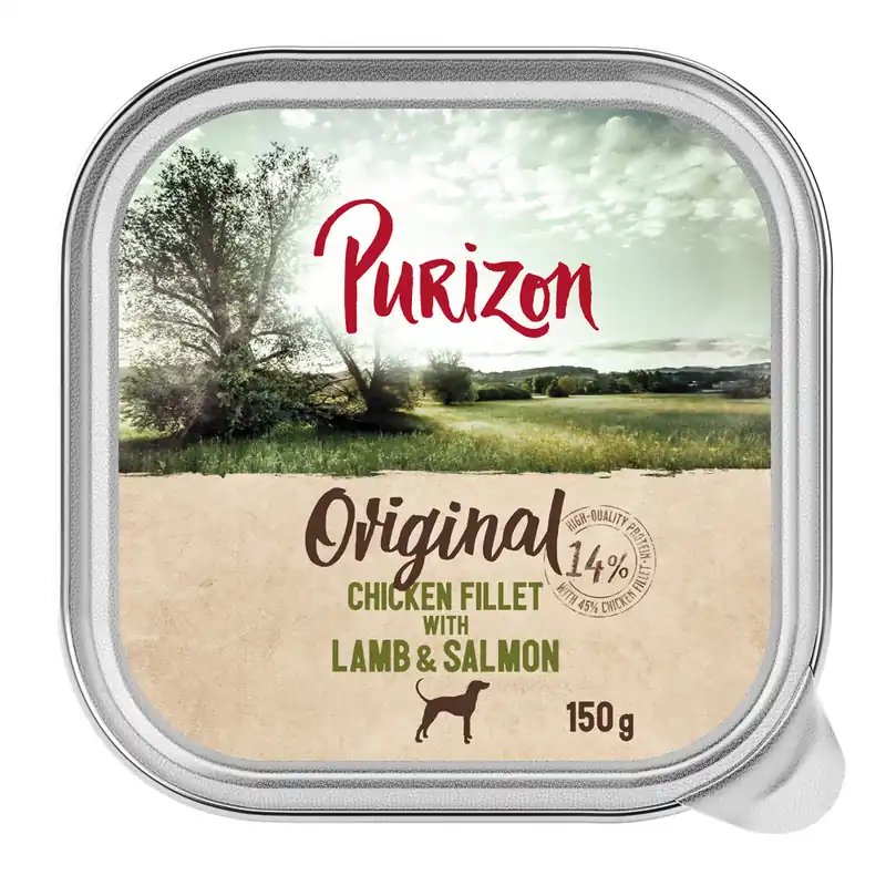 Begränsat antal Purizon 6 x 150 g - Kycklingfilé med lamm & lax