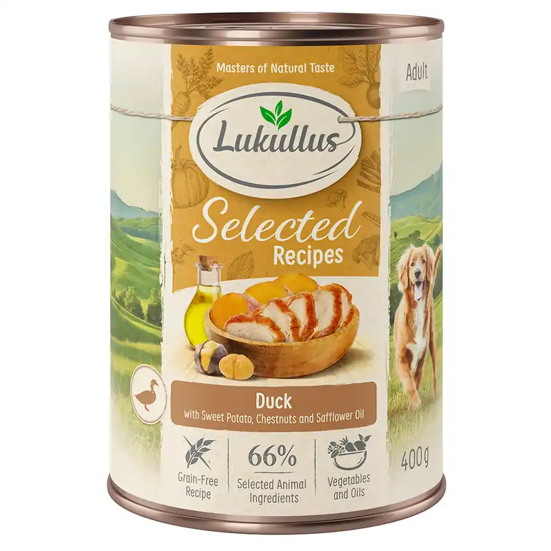 Begränsat antal Lukullus Selected Recipes fina ankhjärtan - 6 x 400 g
