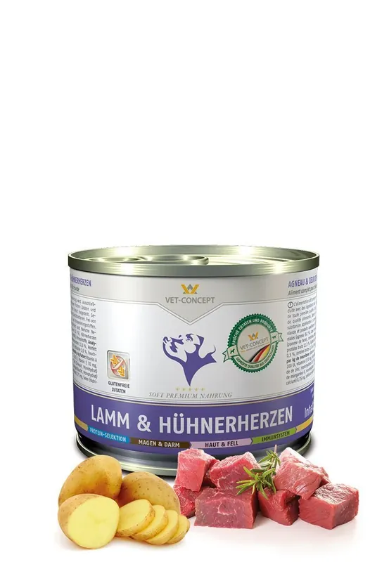 Bästa pris Vet Concept Dog Lamm & Kycklinghjärta Våtfoder