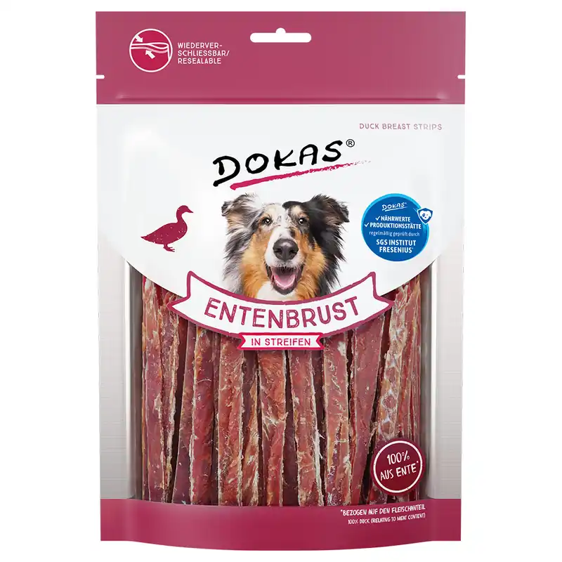 Dokas köttgodis - Ekonomipack Ankkött i strimlor 2 x 250 g Outlet
