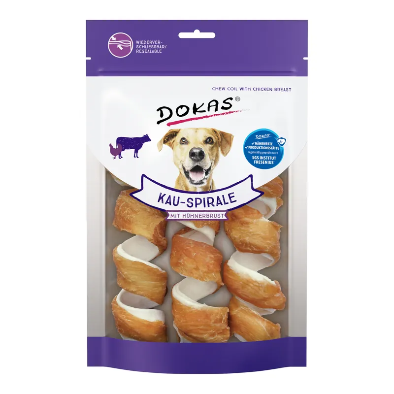 Dokas tuggspiraler med kycklingbröst - 3 stycken (110 g) Snabb frakt