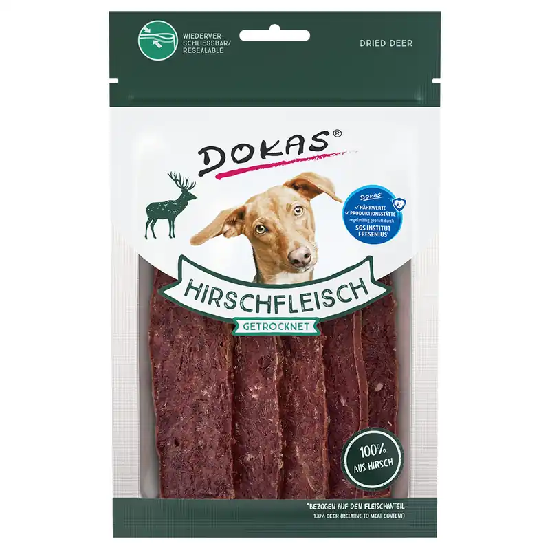 Sänkt pris Dokas torkat hjortkött - Ekonomipack 2 x 60 g