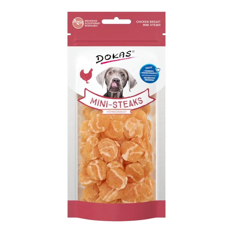 Outlet Dokas Mini Steaks med kycklingbröst - 50 g