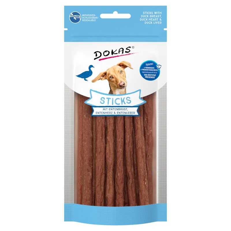 Dokas Sticks 60 g - med ankbröst, ankhjärta och anklever (60 g) Begränsat erbjudande